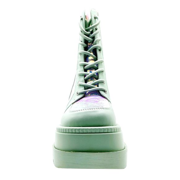 Cape Robbin X LASR Exclusive RADIO Prismatic Sage Platform Boots - Picture 2 of 3